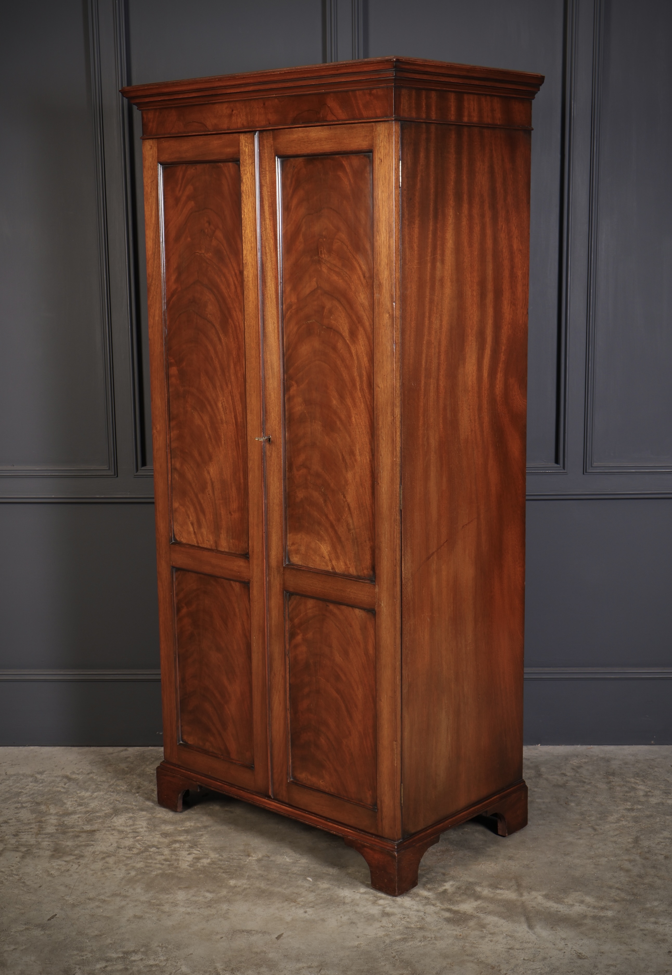 Small Mahogany Wardrobe antique wardrobes Antique Furniture 6